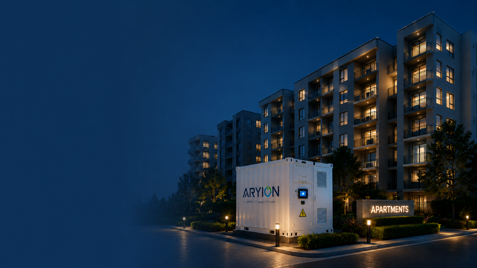 ARYION battery system at apartment complex