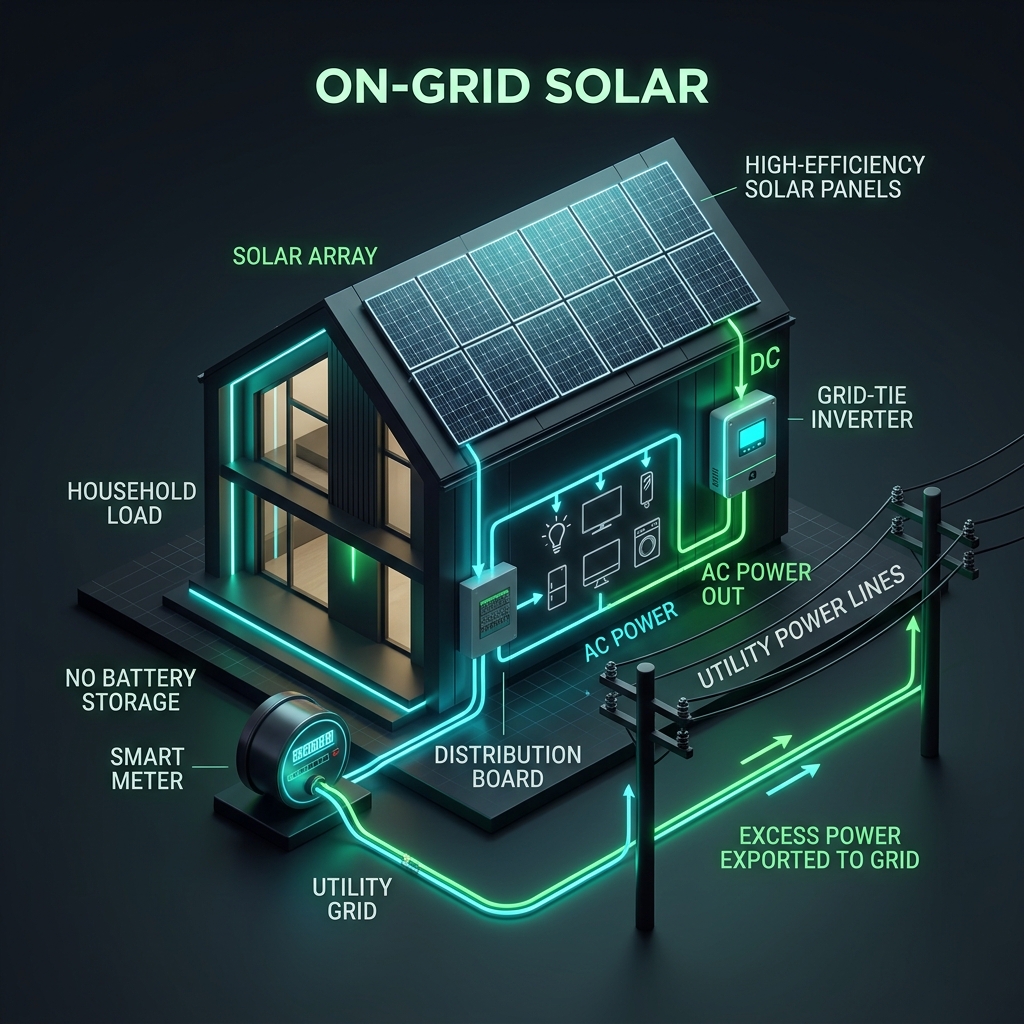 On-Grid Battery Storage System Diagram